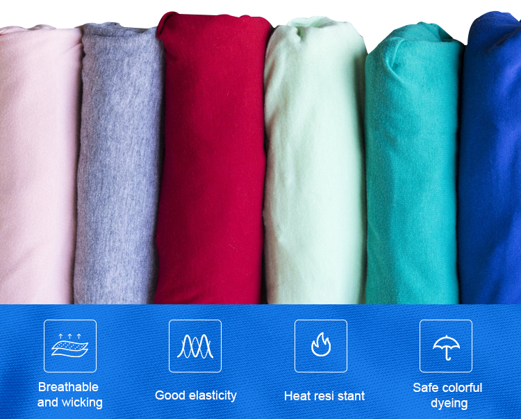 ผ้าโพลีอะไมด์อีลาสเทนคุณภาพสูงสำหรับบิกินี่ rashguard สีทึบผ้าถักโพลีเอสเตอร์สแปนเด็กซ์แบบกำหนดเองสำหรับเสื้อกันหนาว